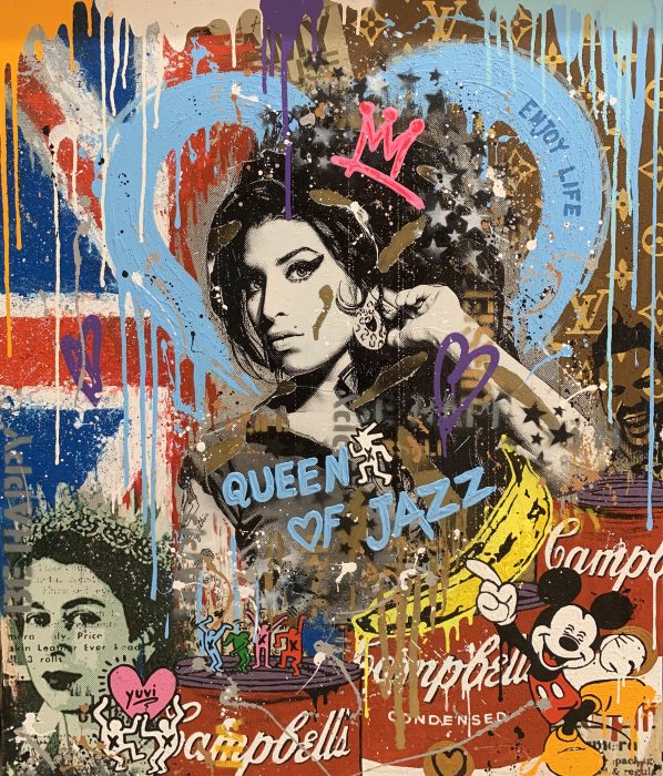 Yuvi | Queen Of Jazz – Original mixed media painting on canvas